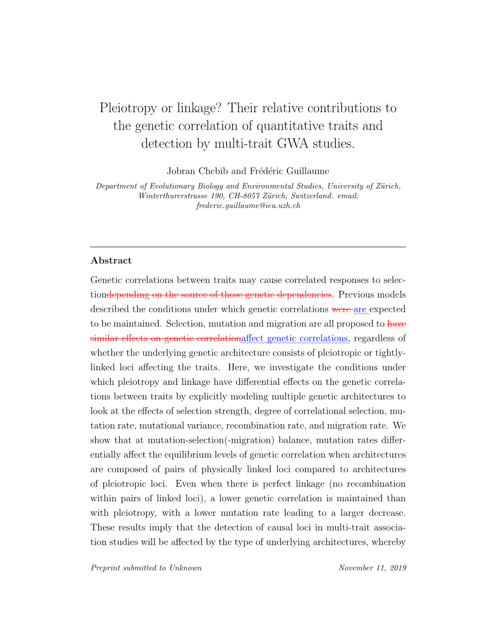 Pleiotropy Or Linkage? Their Relative Contributions to the Genetic Correlation of Quantitative Traits and Detection by Multi-Trait GWA Studies