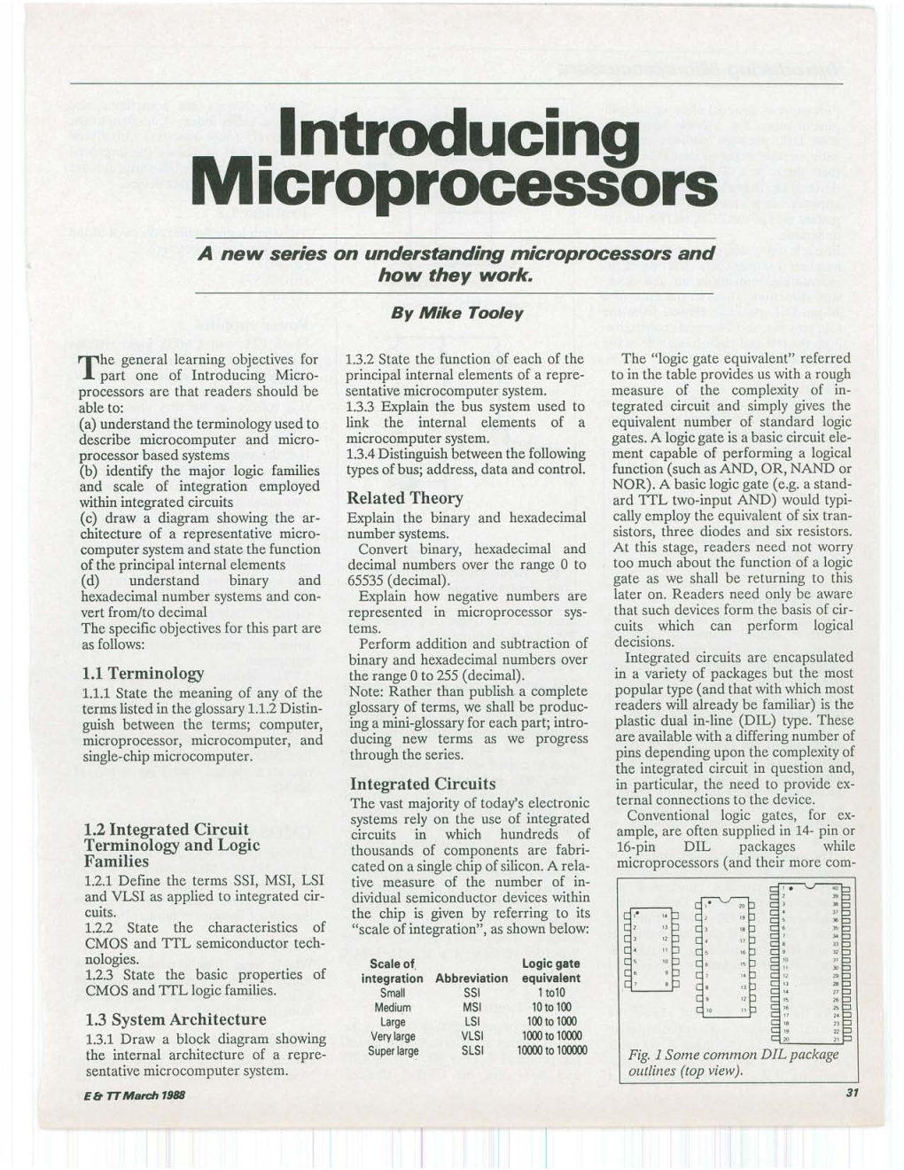 Introducing Microprocessors