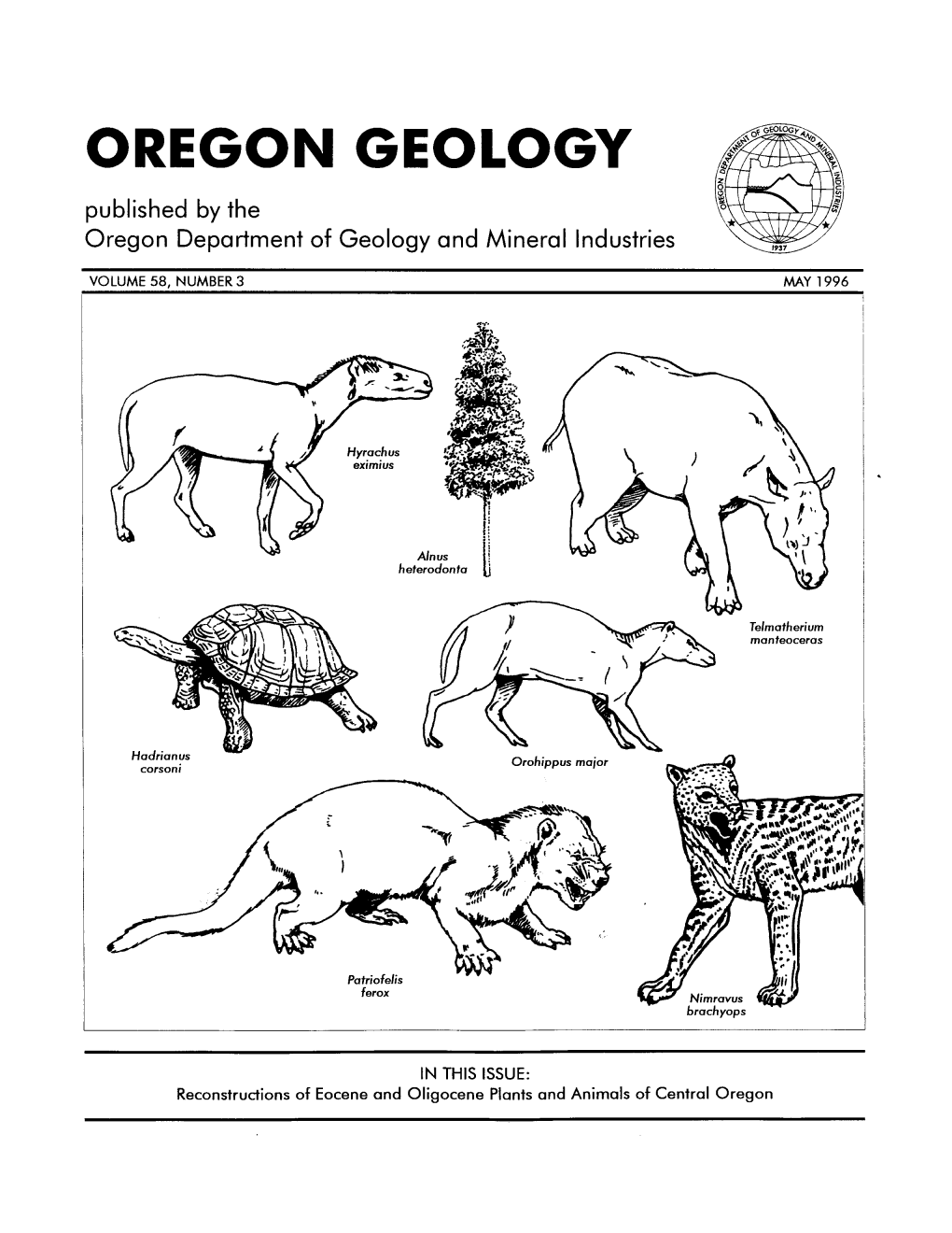 OREGON GEOLOGY Published by The