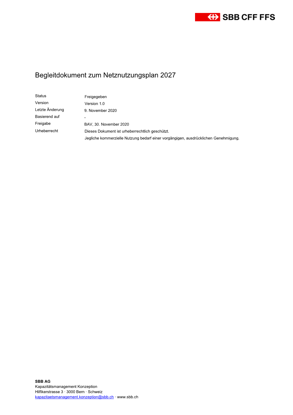 Begleitdokument Zum Netznutzungsplan 2027