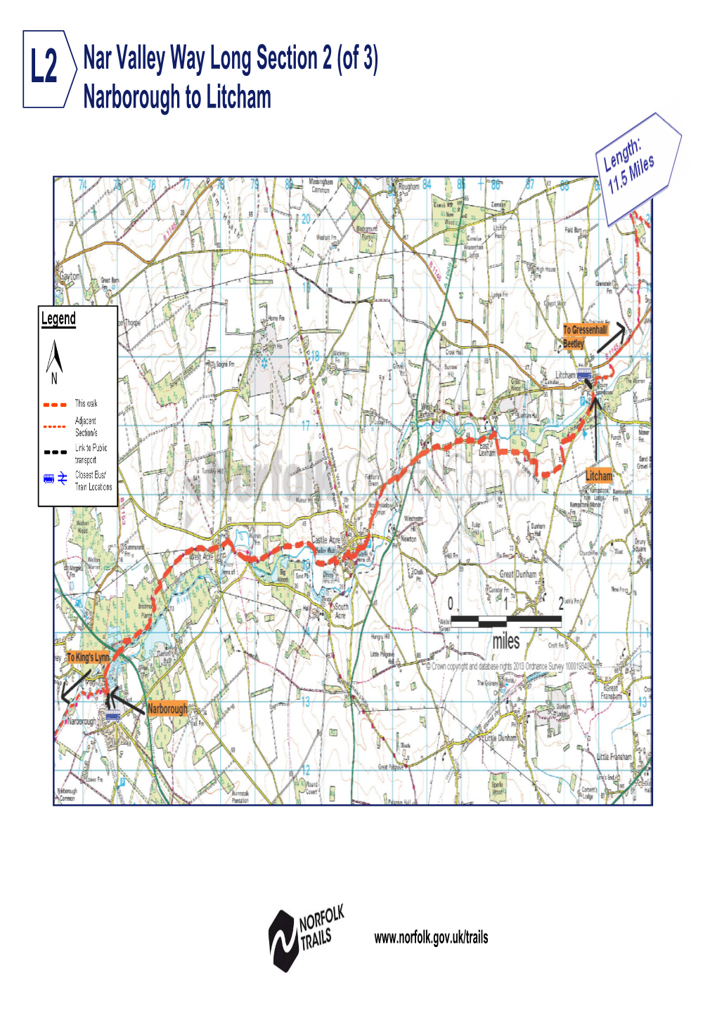 Nar Valley Way Long Section 2 (Of 3) Narborough to Litcham