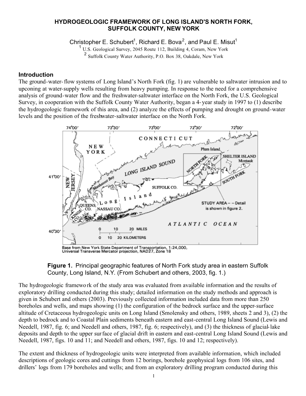 Hydrogeologic Framework of Long Island's North Fork, Suffolk County, New York