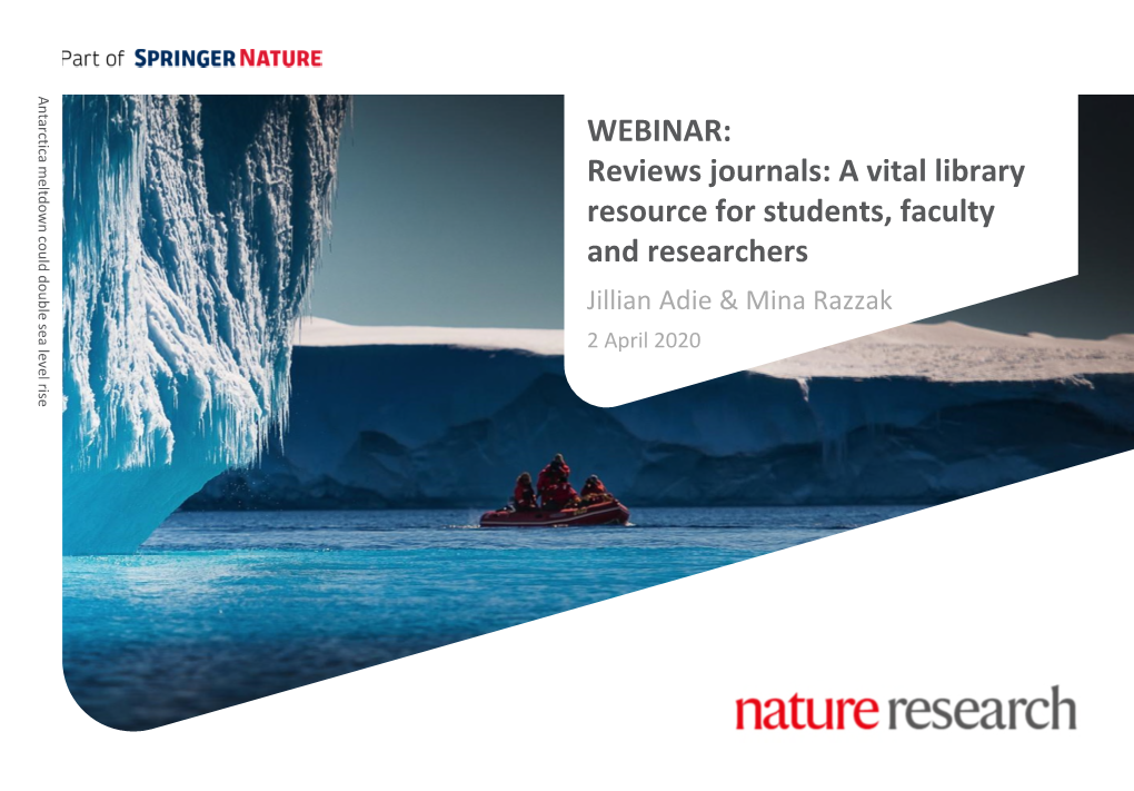 WEBINAR: Reviews Journals: a Vital Library Resource for Students, Faculty and Researchers