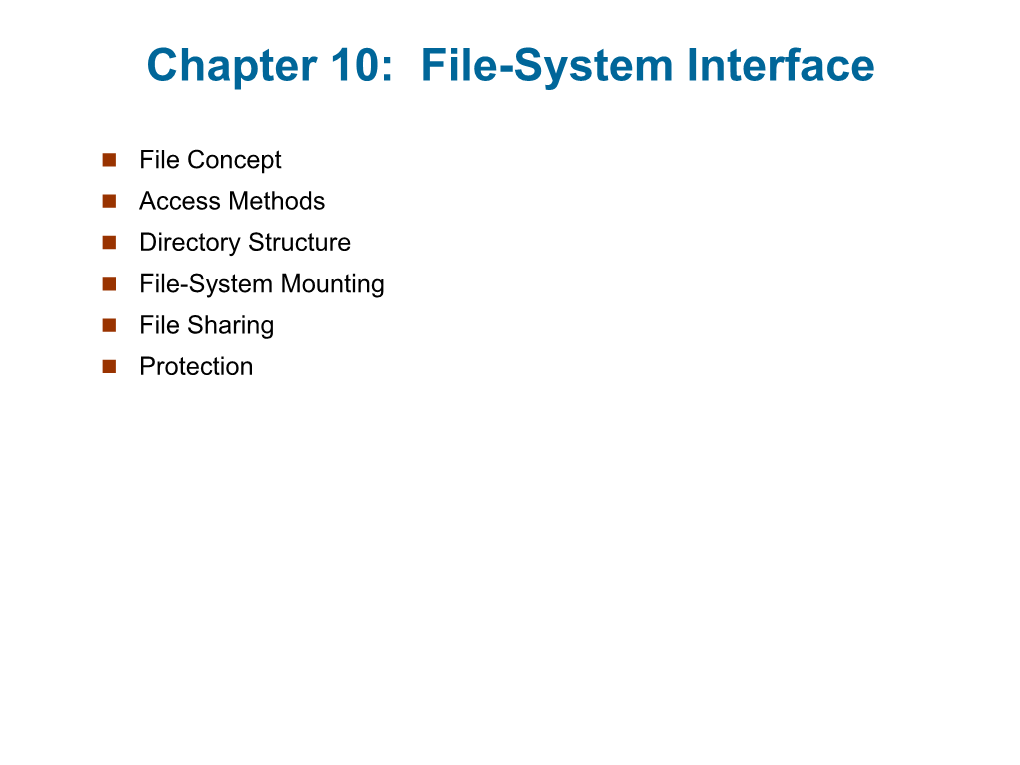 File-System Interface