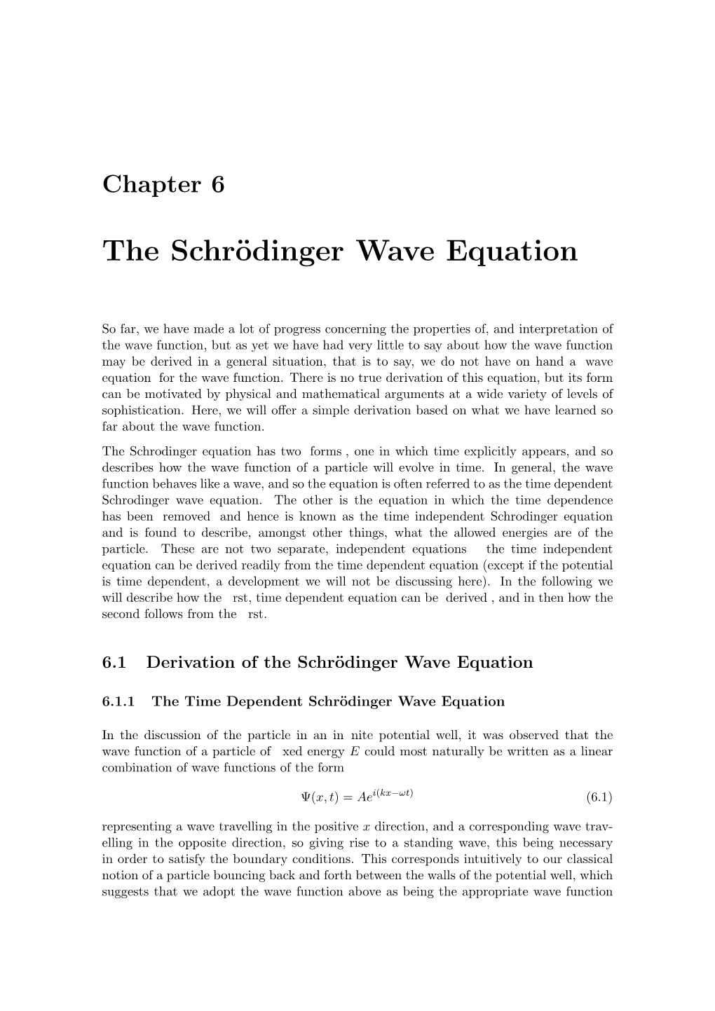 The Schrödinger Wave Equation