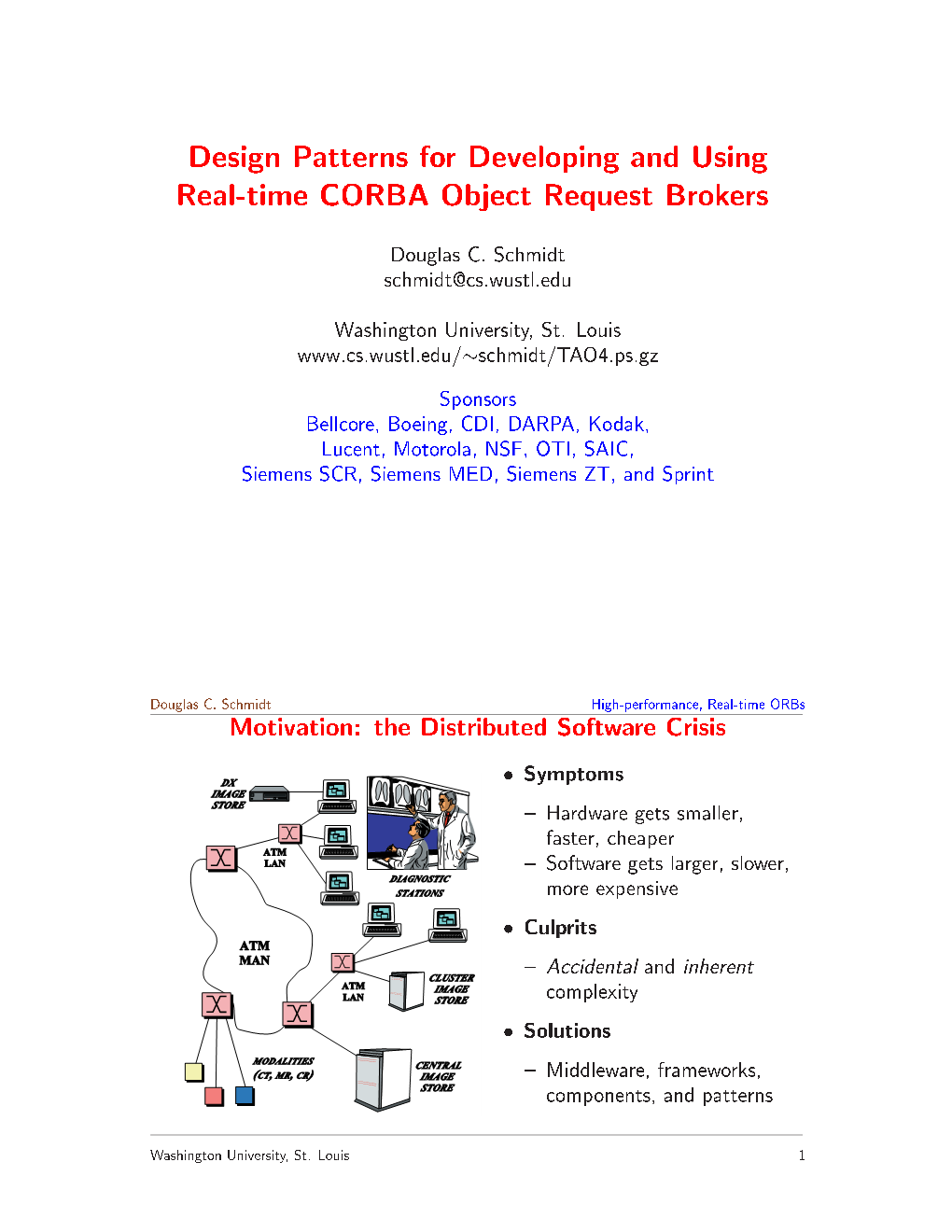 Design Patterns for Developing and Using Real-Time CORBA Object Request Brokers