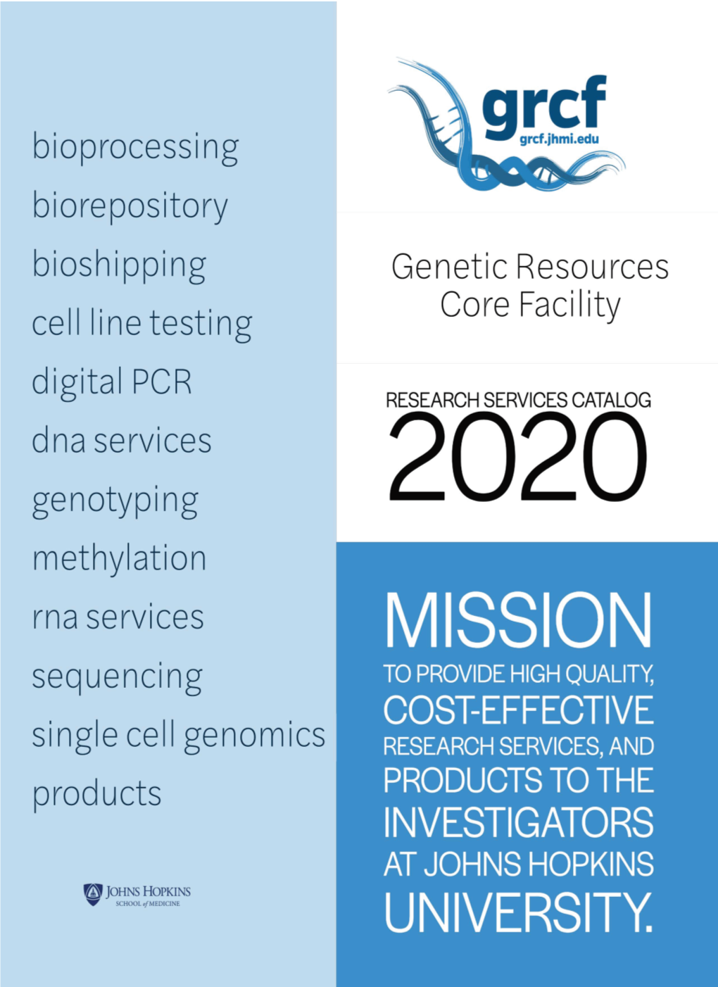 2020 GRCF Research Services Catalog