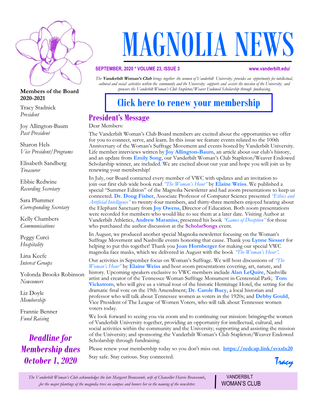 Magnolia News Issue, September 2020