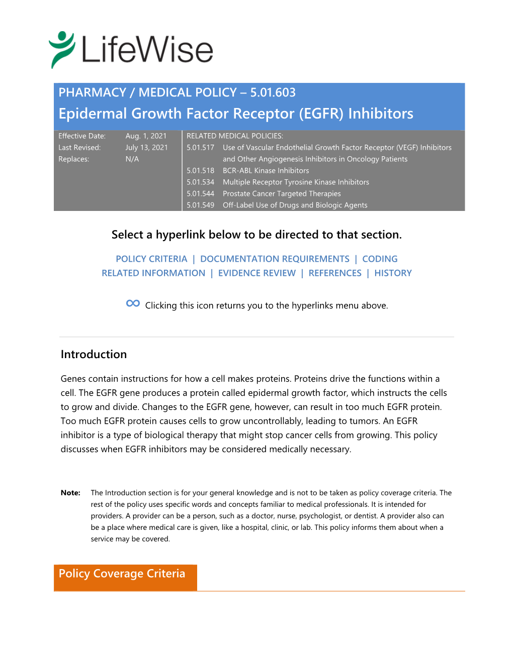 5.01.603 Epidermal Growth Factor Receptor (EGFR) Inhibitors