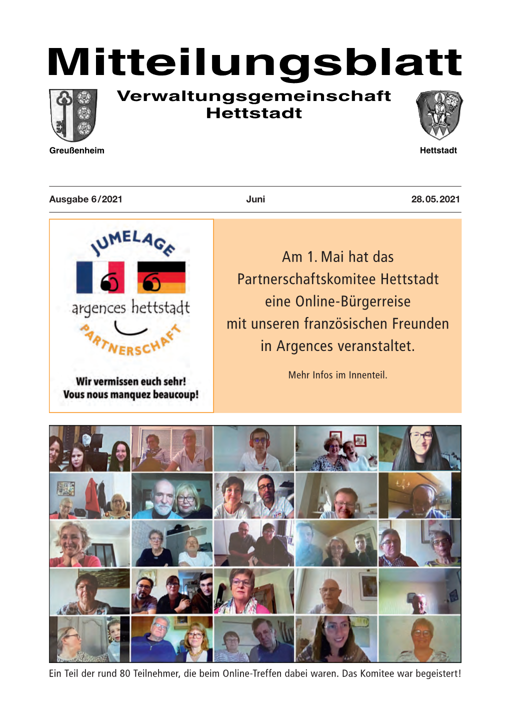 Mitteilungsblatt Verwaltungsgemeinschaft Hettstadt