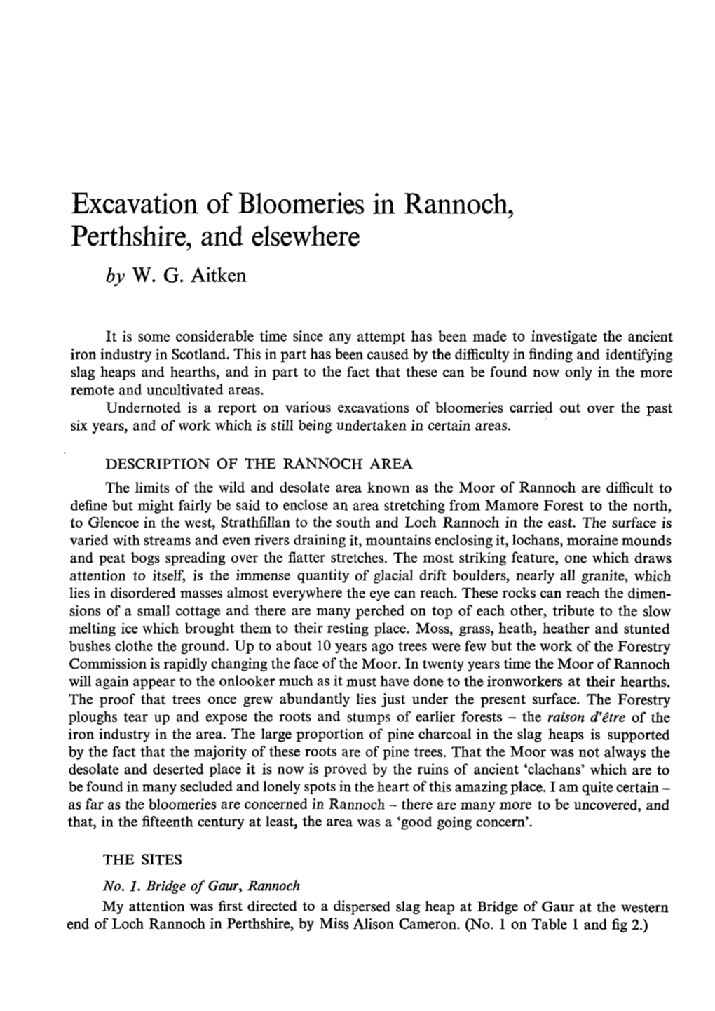 Excavation of Bloomeries in Rannoch, Perthshire, and Elsewhere by W