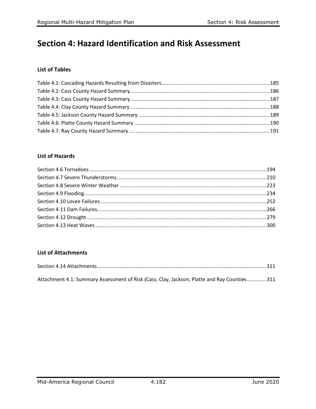 Section 4: Hazard Identification and Risk Assessment