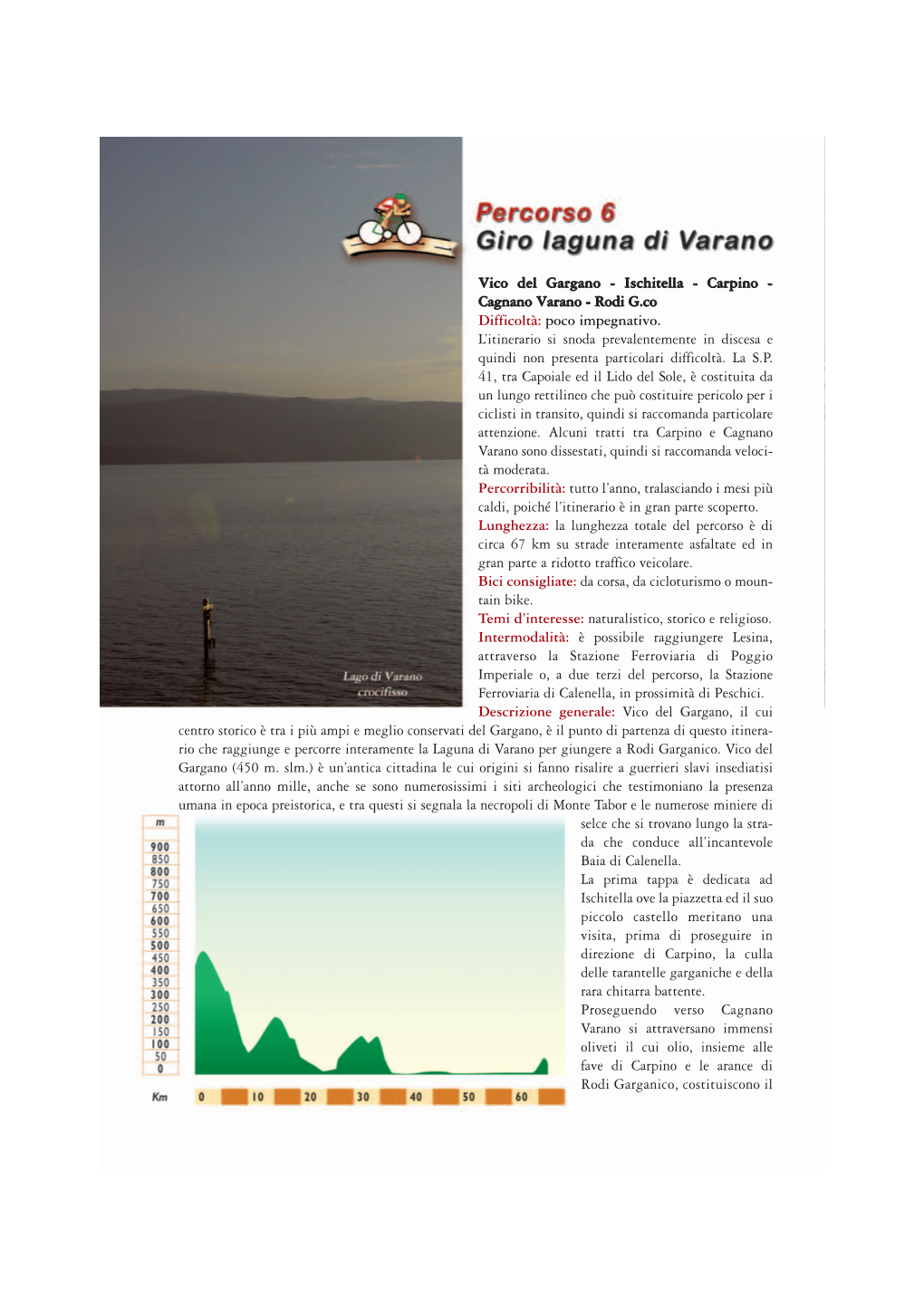 Vico Del Gargano - Ischitella - Carpino - Cagnano Varano - Rodi G.Co Difficoltà: Poco Impegnativo