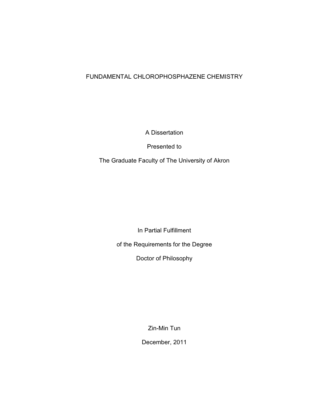 Fundamental Chlorophosphazene Chemistry