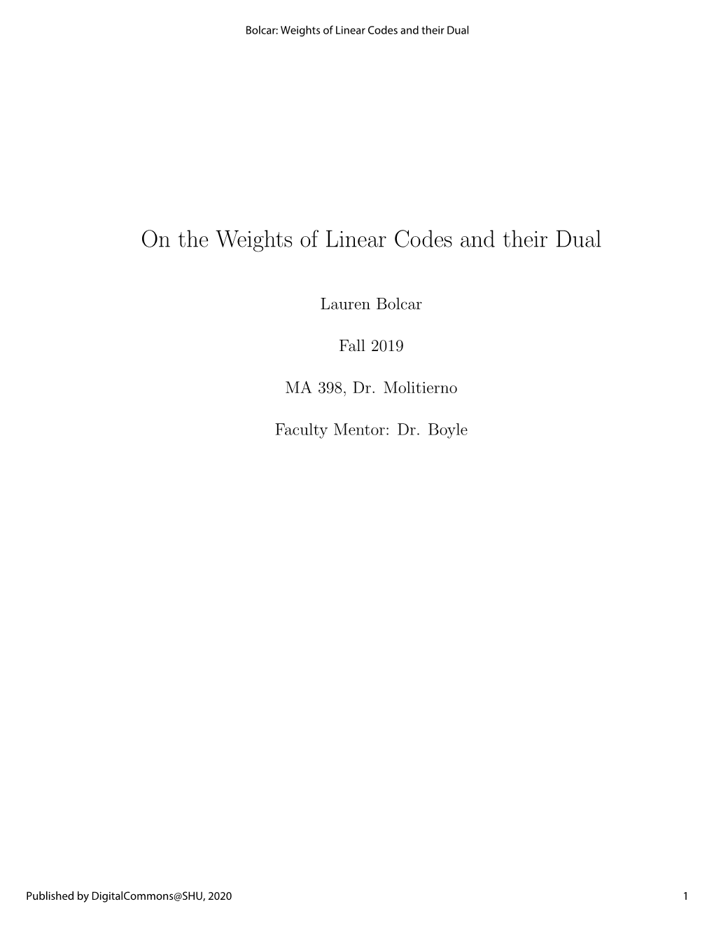 Weights of Linear Codes and Their Dual