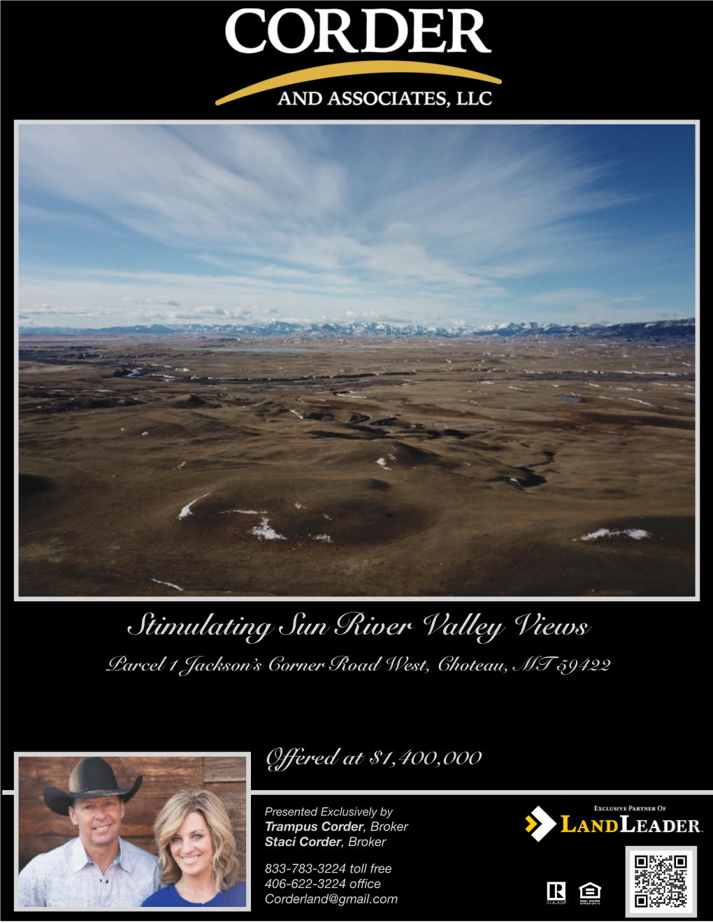 Stimulating Sun River Valley Views Parcel 1 Jackson’S Corner Road West, Choteau, MT 59422