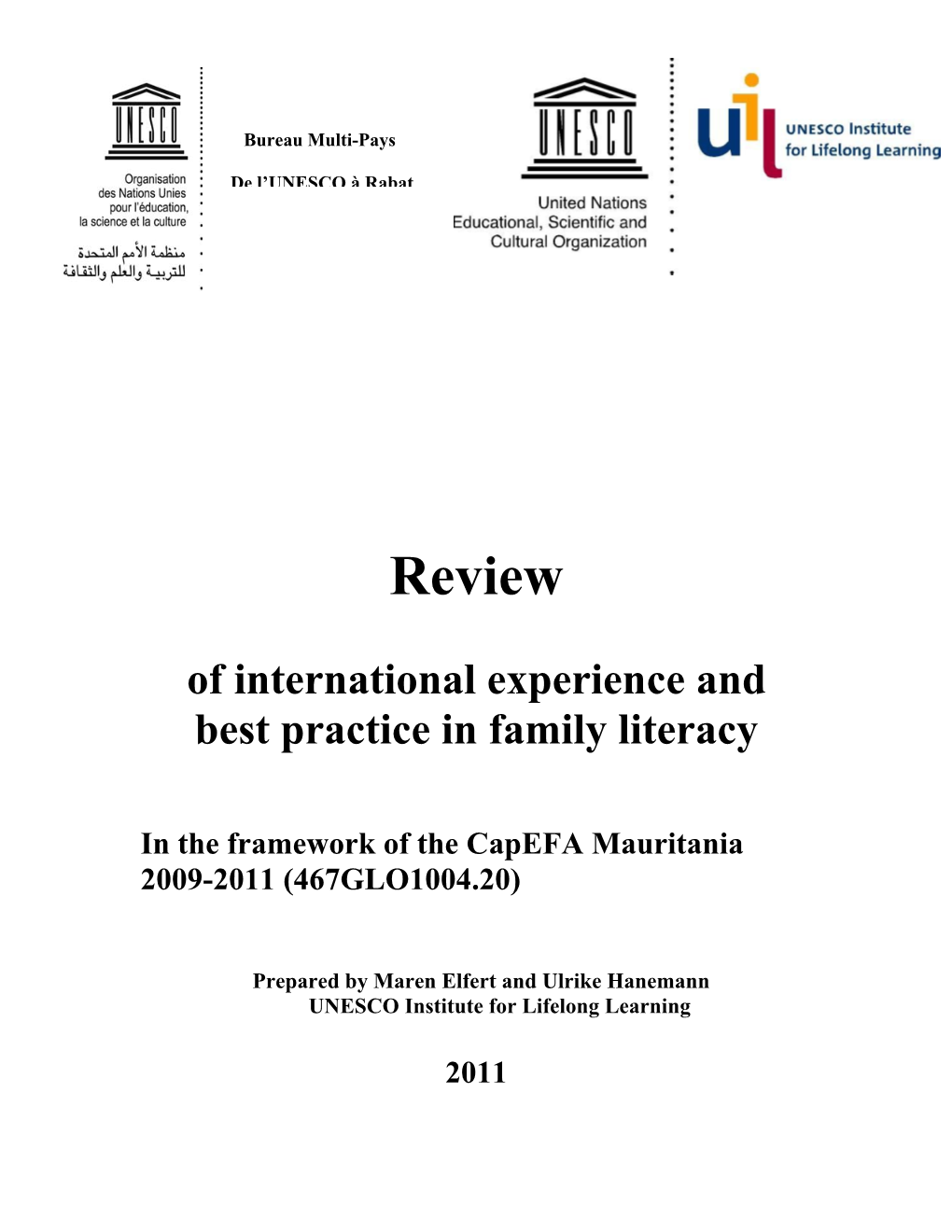 Review of International Experience and Best Practice in Family Literacy