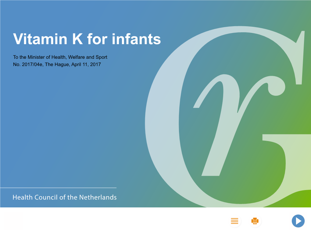Vitamin K for Infants 201704E