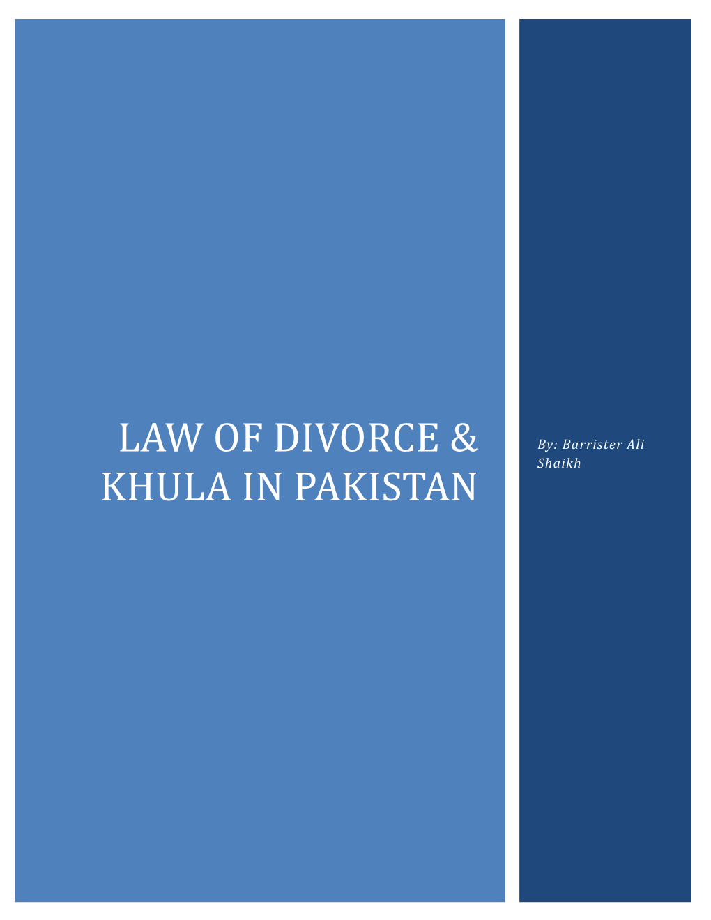 Law of Divorce & Khula in Pakistan