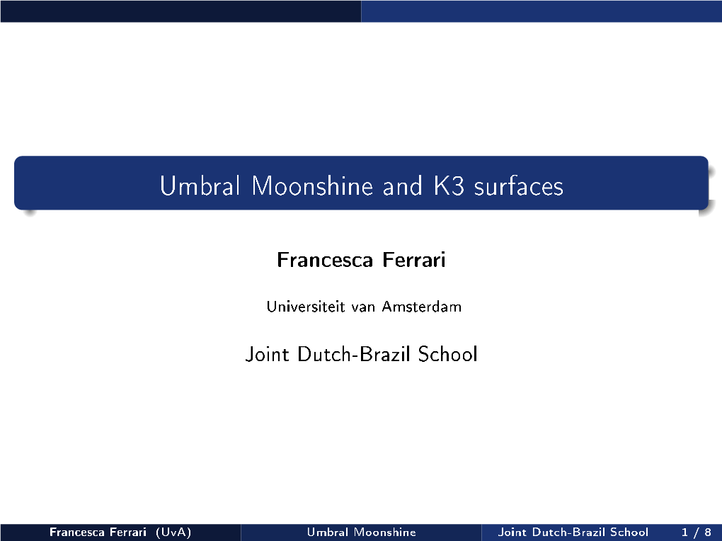 Umbral Moonshine and K3 Surfaces