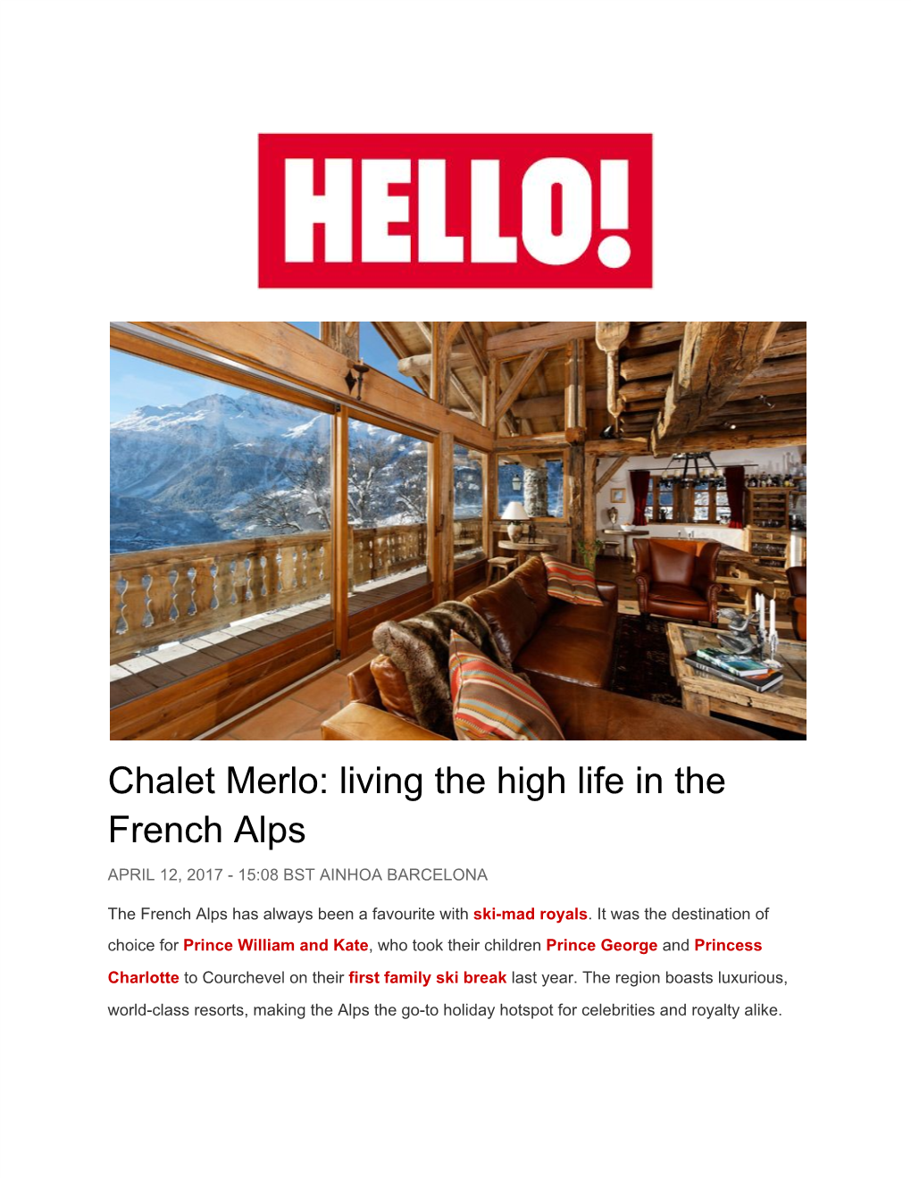 Chalet Merlo: Living the High Life in the French Alps