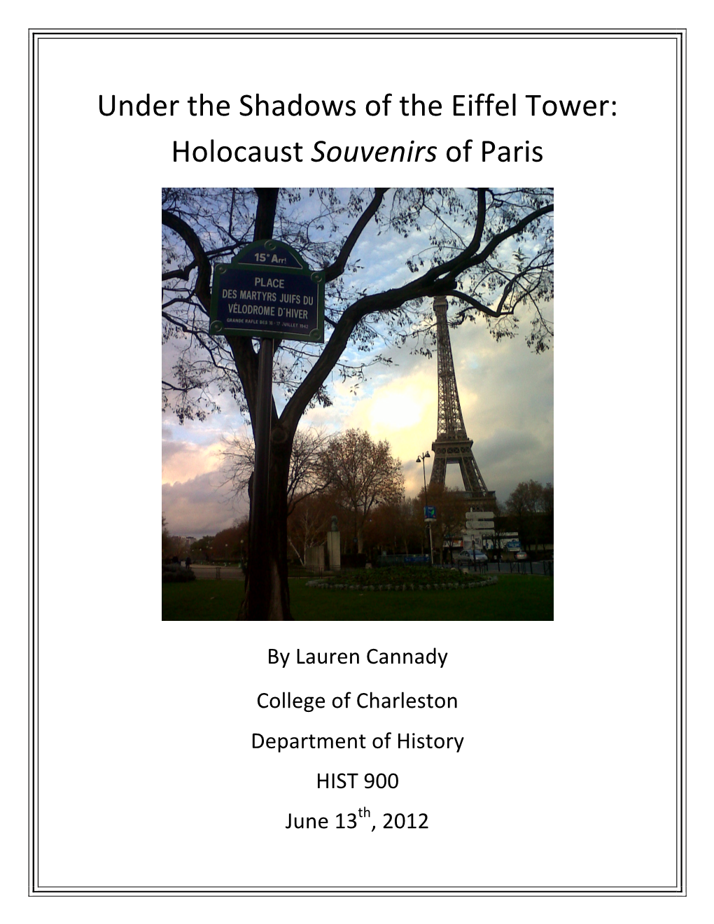 Holocaust Souvenirs of Paris