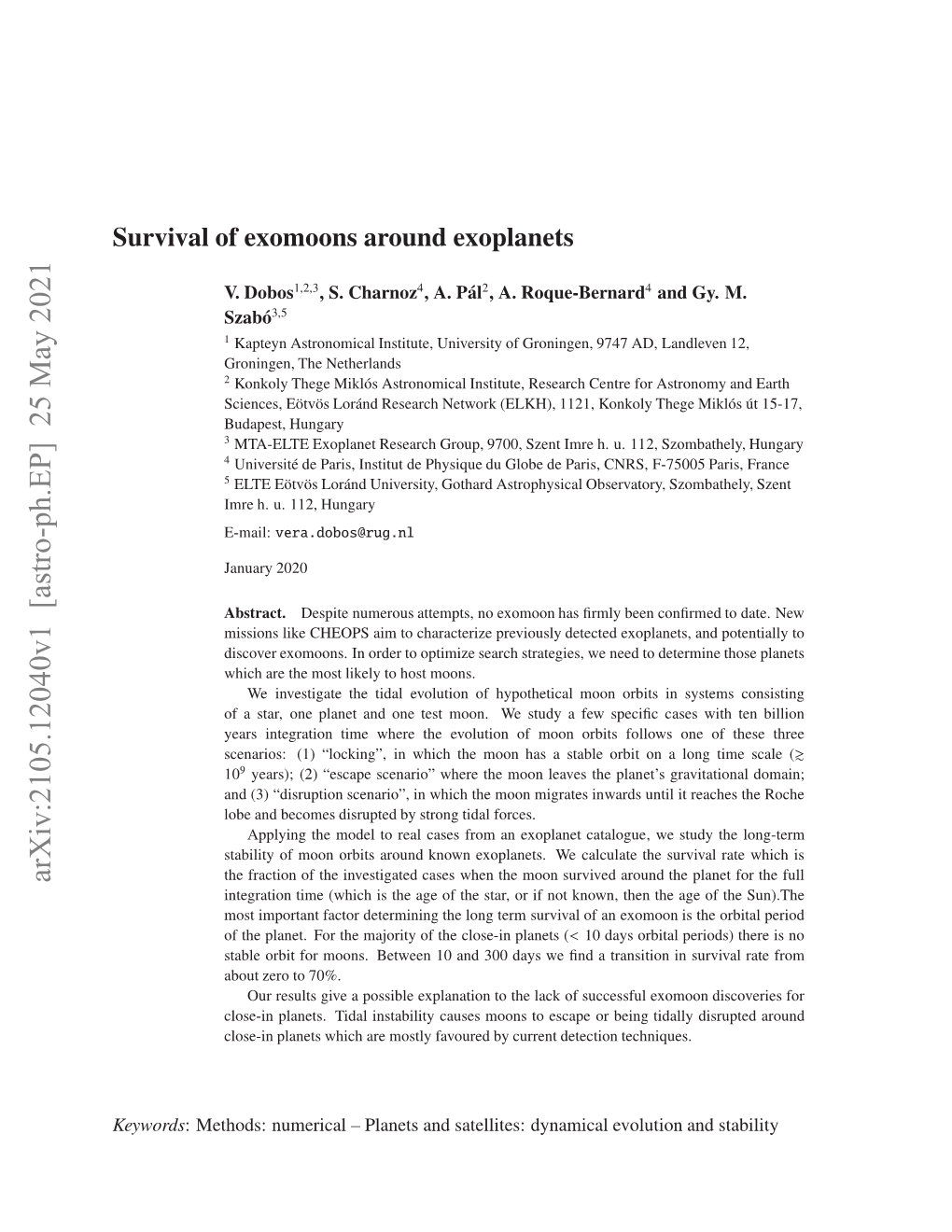 Survival of Exomoons Around Exoplanets 2