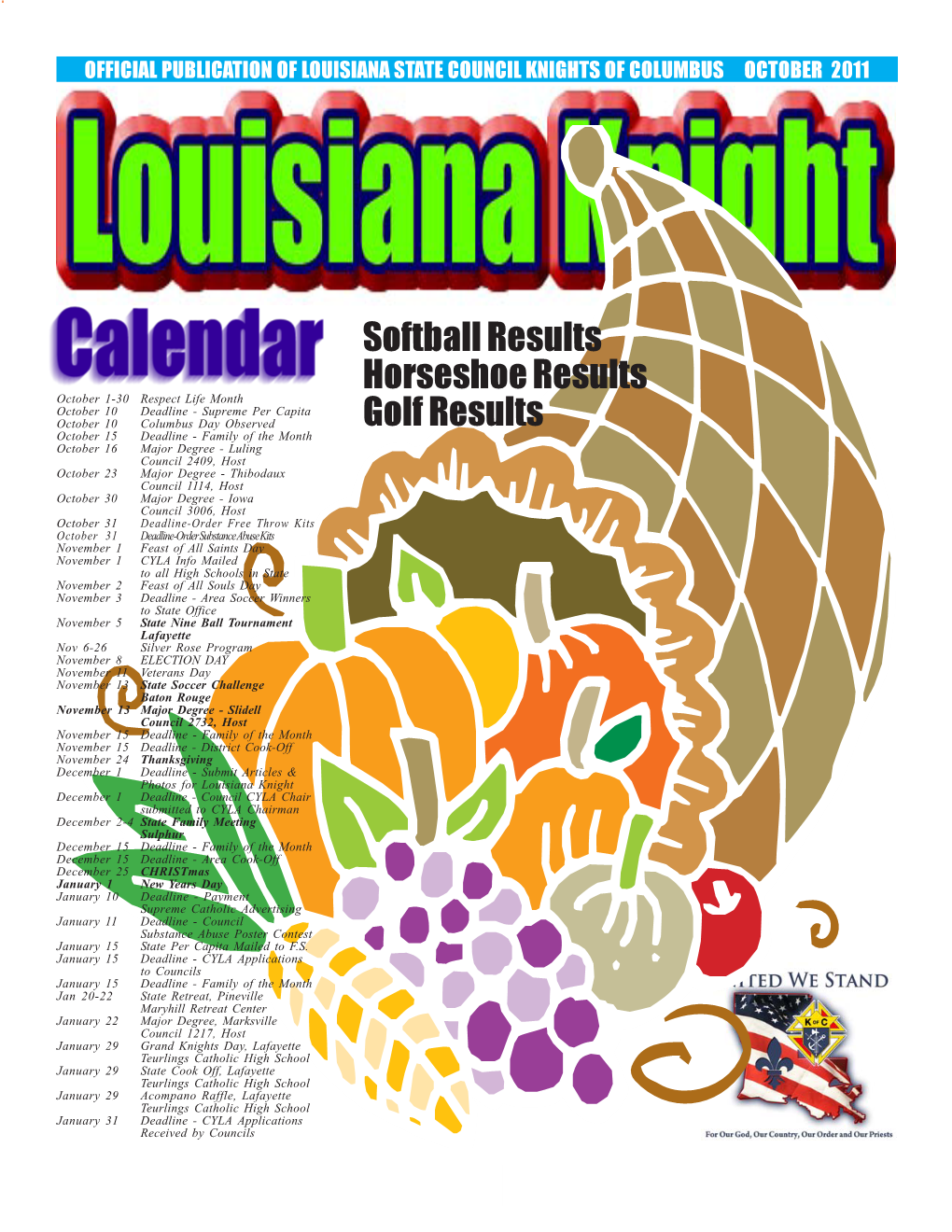 Softball Results Horseshoe Results Golf Results