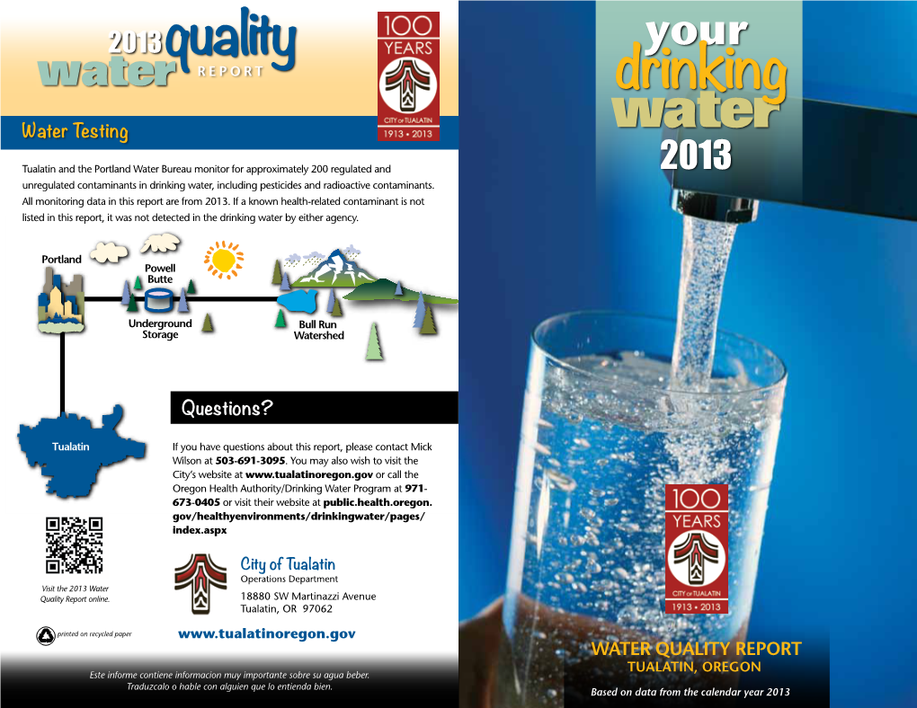 2013 Water Quality Report Online