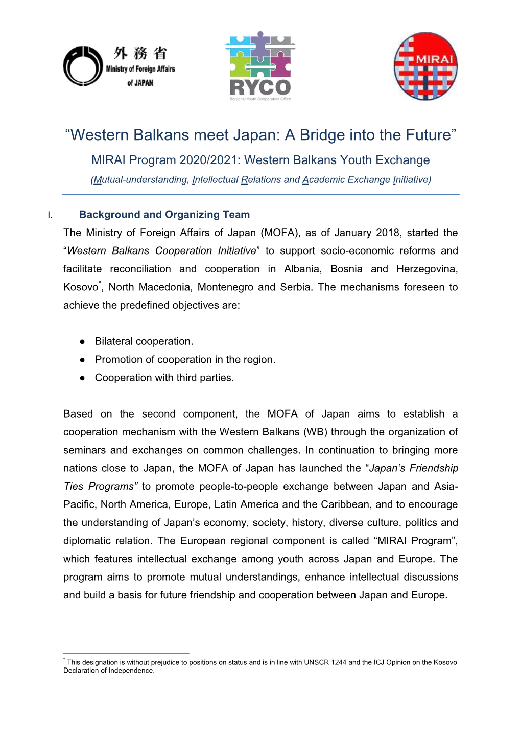 “Western Balkans Meet Japan: a Bridge Into the Future”