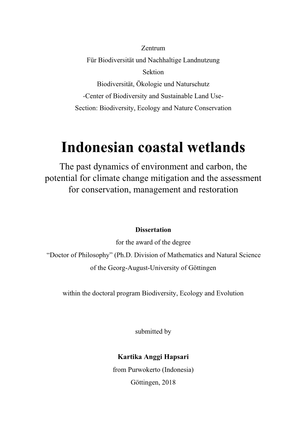 Indonesian Coastal Wetlands