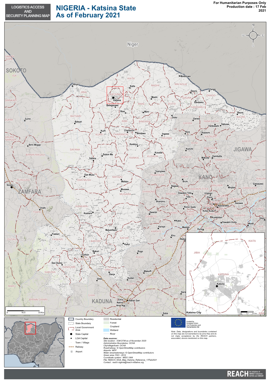 Katsina State 2021 SECURITY PLANNING MAP As of February 2021