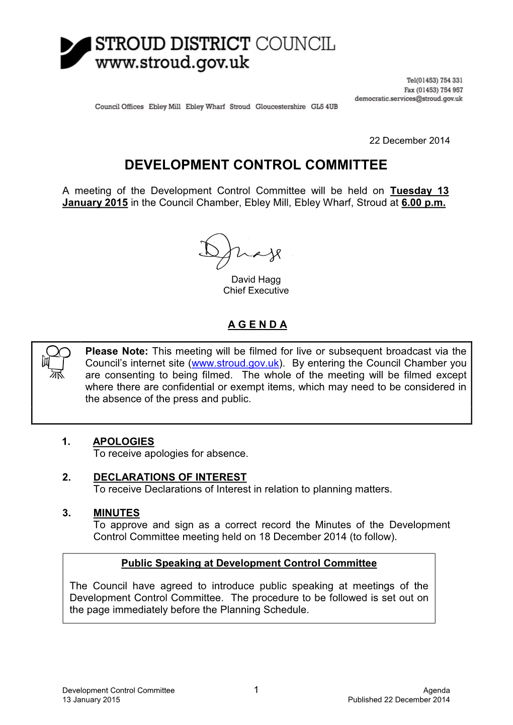 Development Control Committee