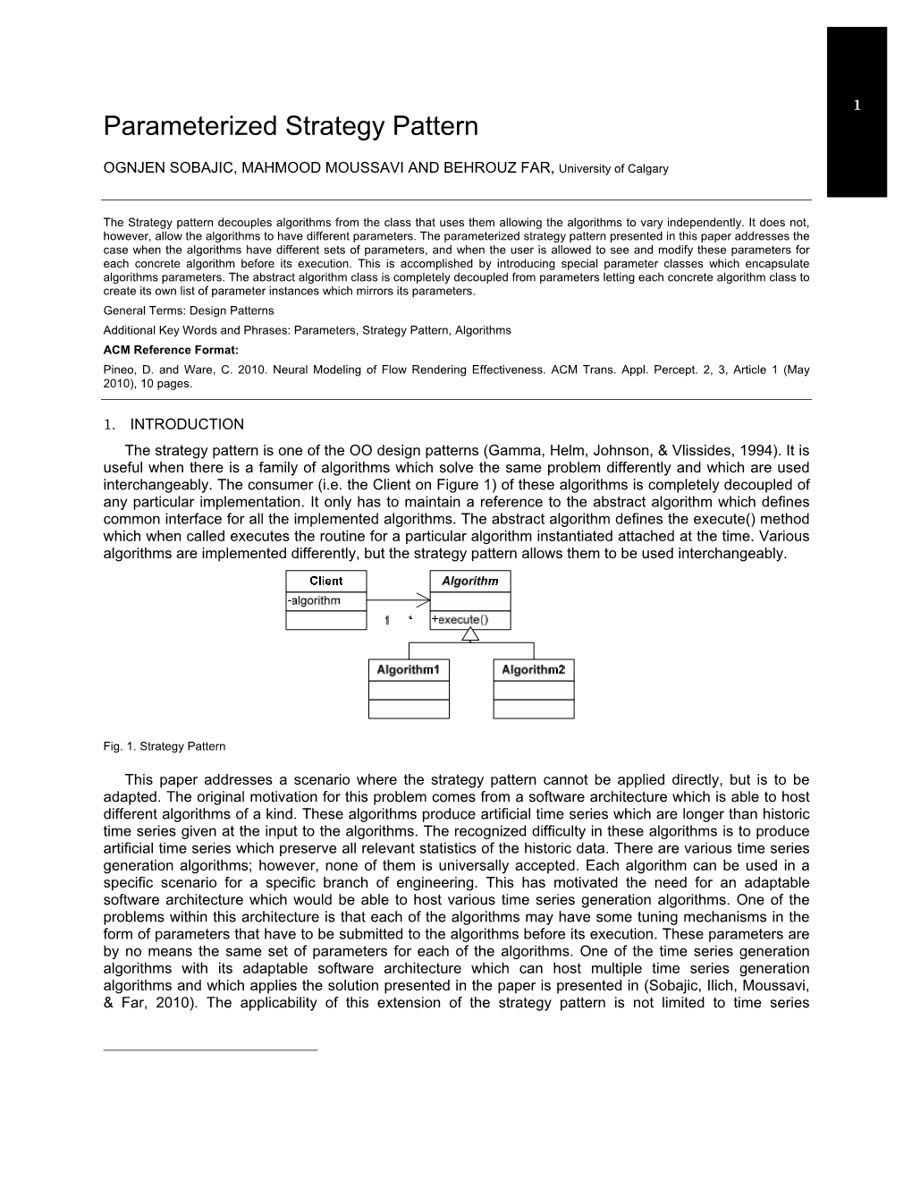 Parameterized Strategy Pattern