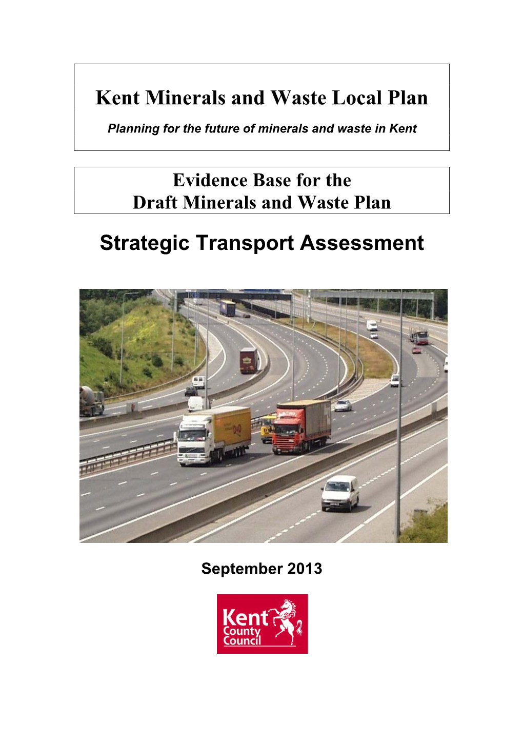 MWTR6 - Strategic Transport Assessment Kent County Council Contents I Abbreviations 1