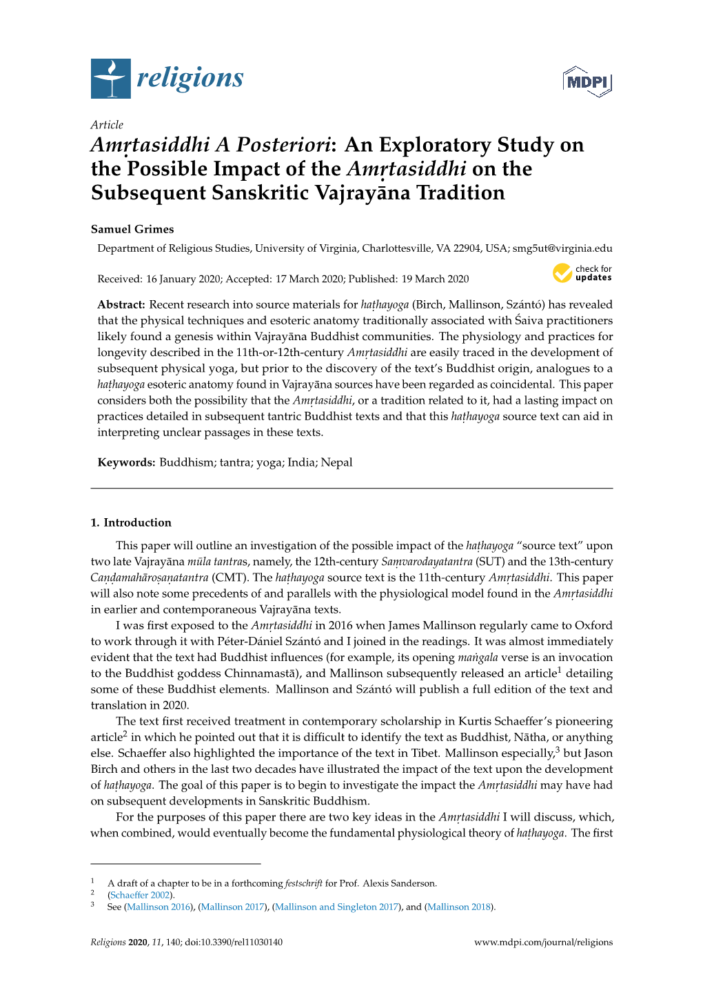 Amṛtasiddhi a Posteriori: an Exploratory Study on the Possible