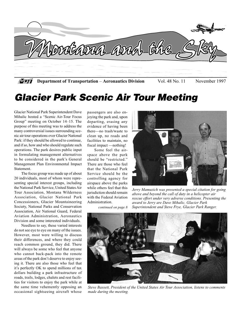 Glacier Park Scenic Air Tour Meeting