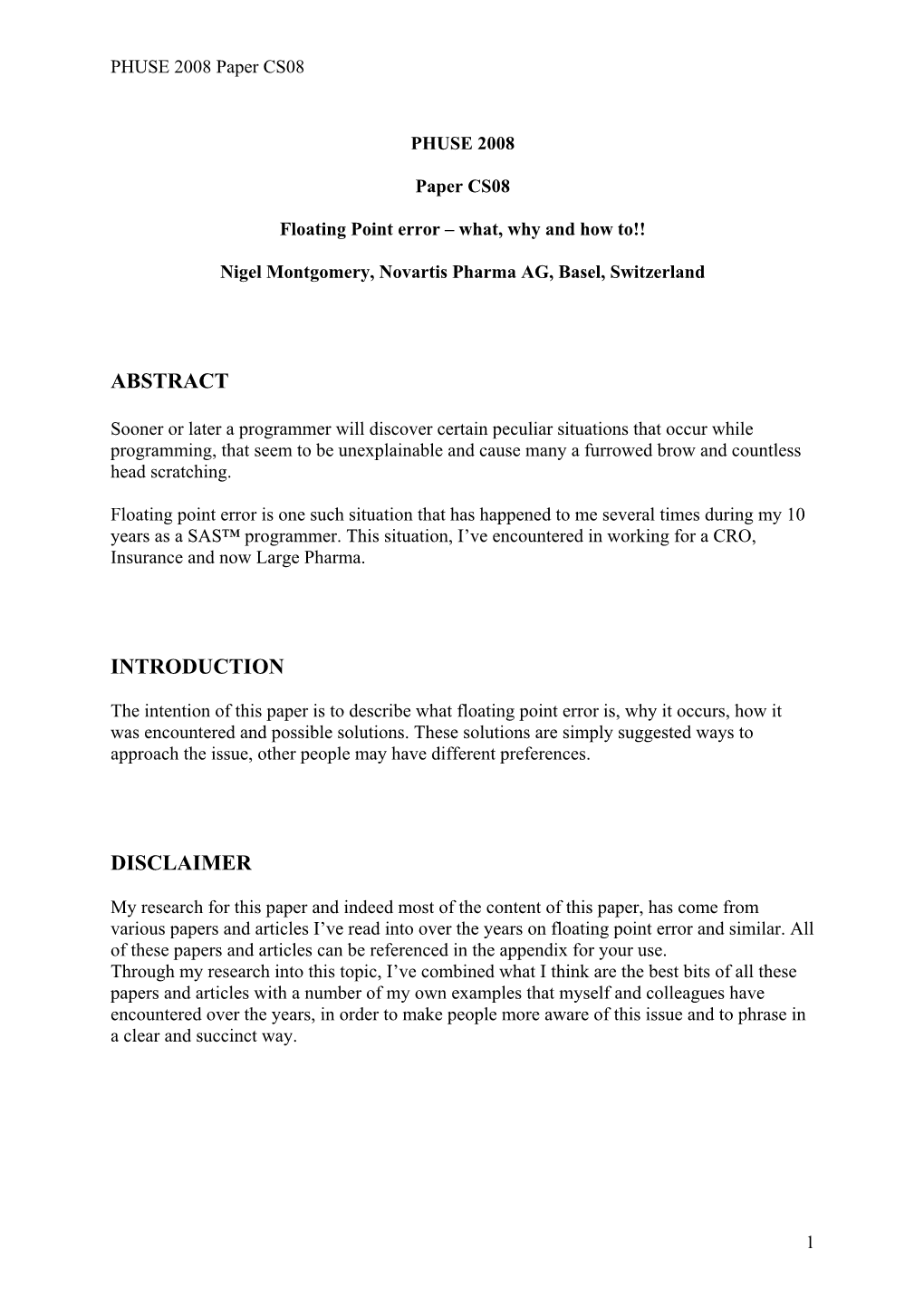 Floating Point Error – What, Why and How To!!