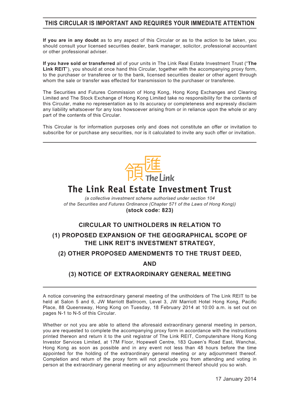 The Link Real Estate Investment Trust