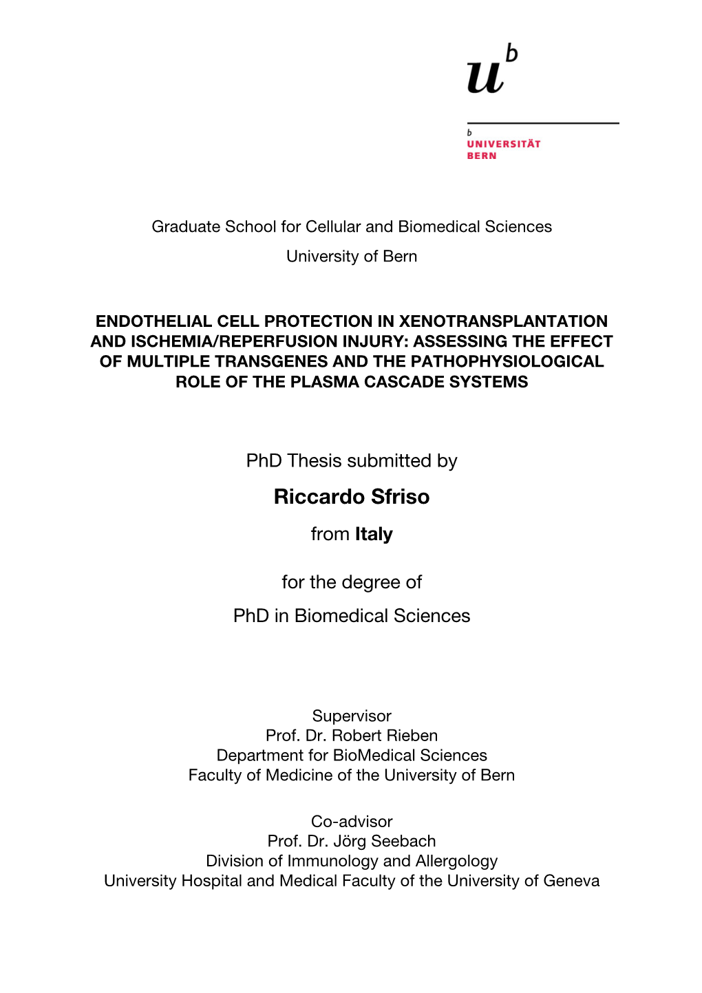 Phd Thesis Riccardo Sfriso