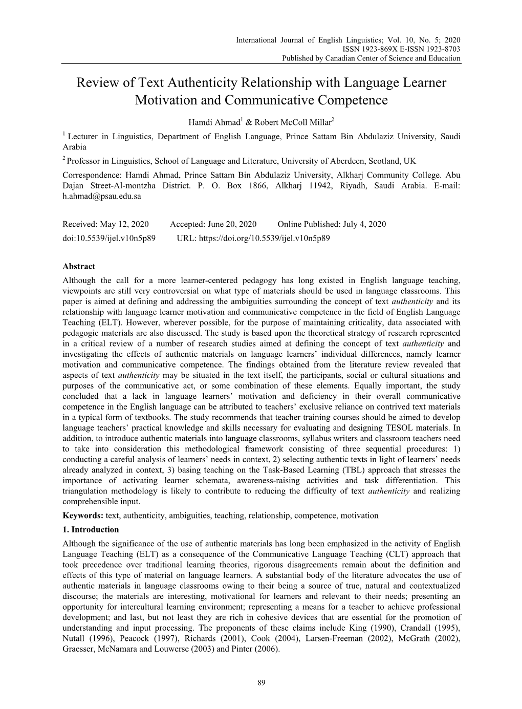 Review of Text Authenticity Relationship with Language Learner Motivation and Communicative Competence