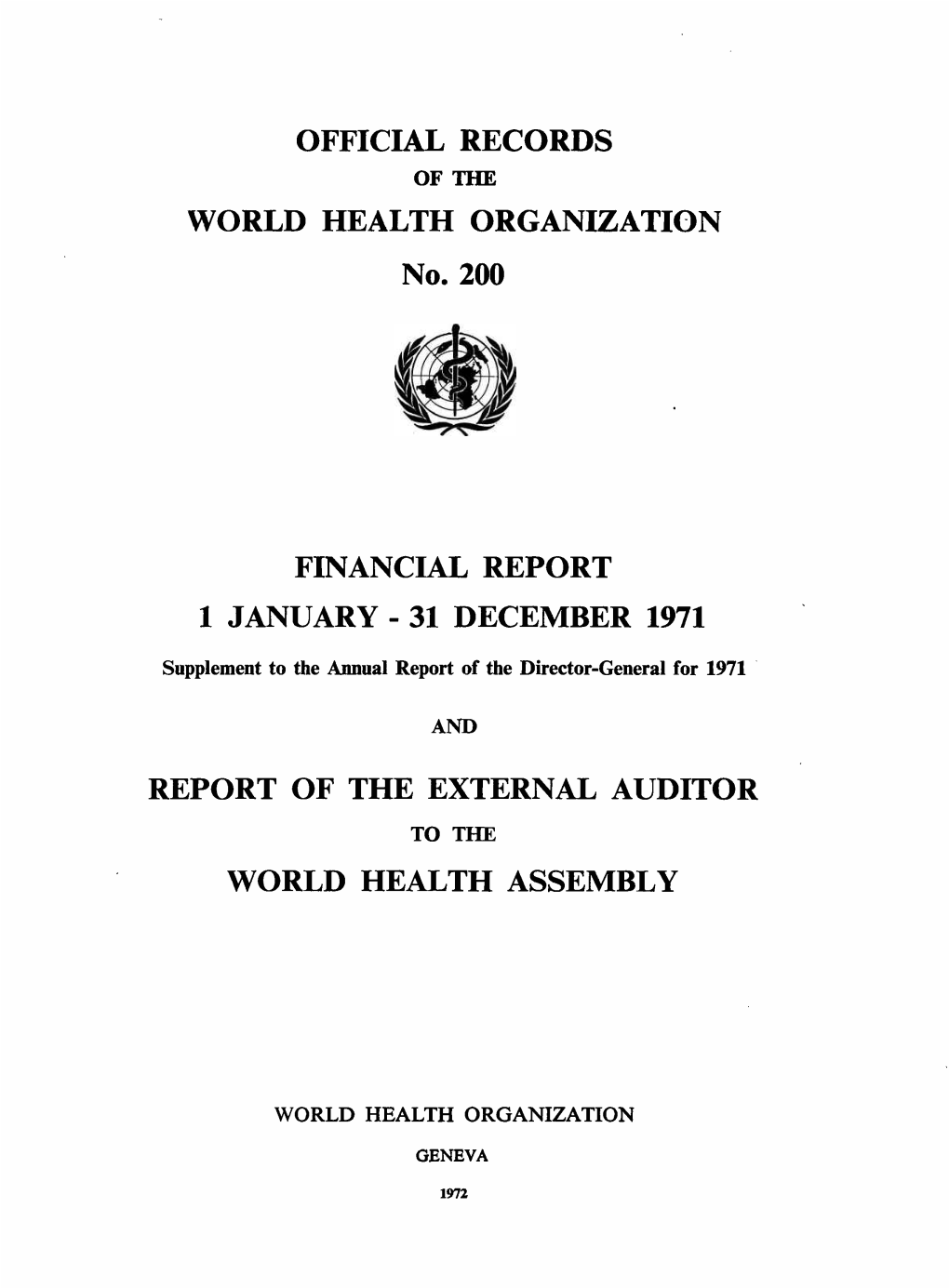 Official Records World Health Organization