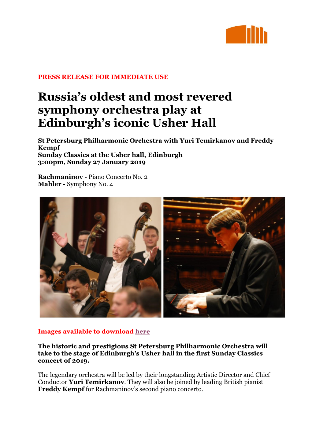 Russia's Oldest and Most Revered Symphony Orchestra Play At