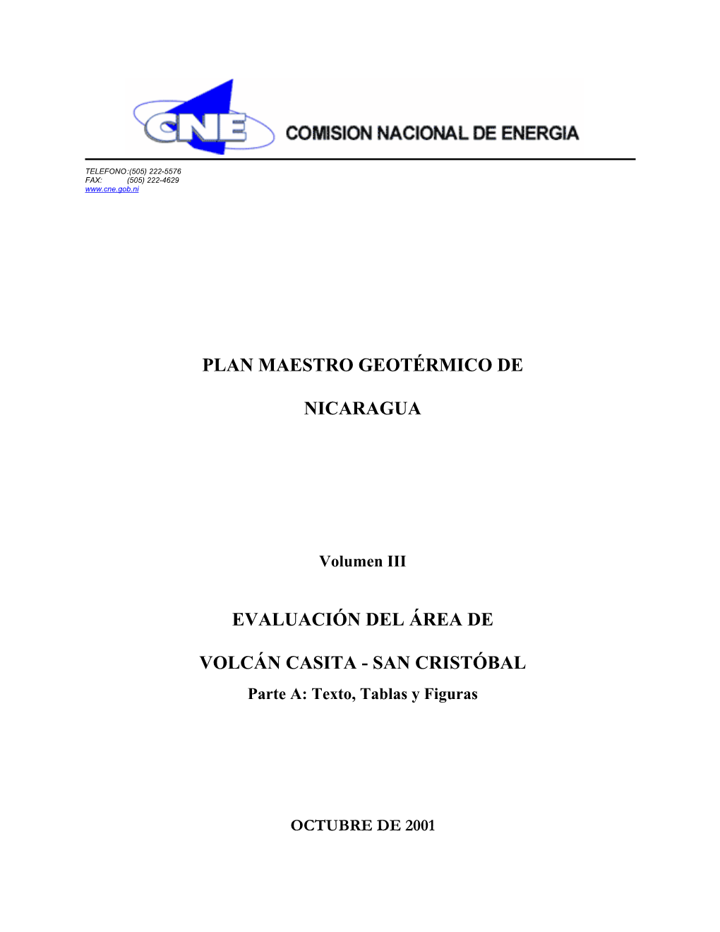 Volumen III Volcán Casita – San Critobal