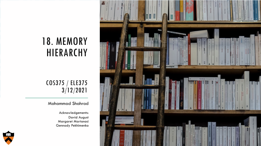 18. Memory Hierarchy