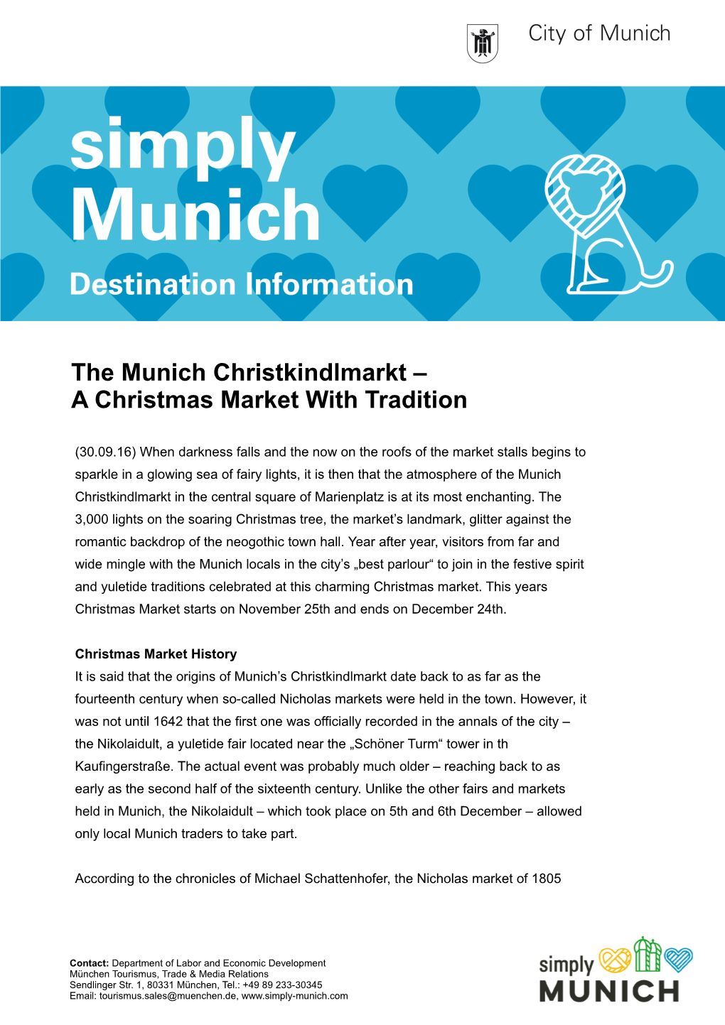 The Munich Christkindlmarkt – a Christmas Market with Tradition