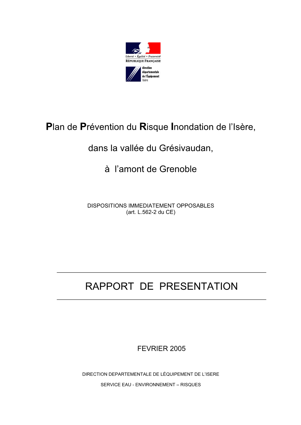 Plan De Prévention Du Risque Inondation De L'isère