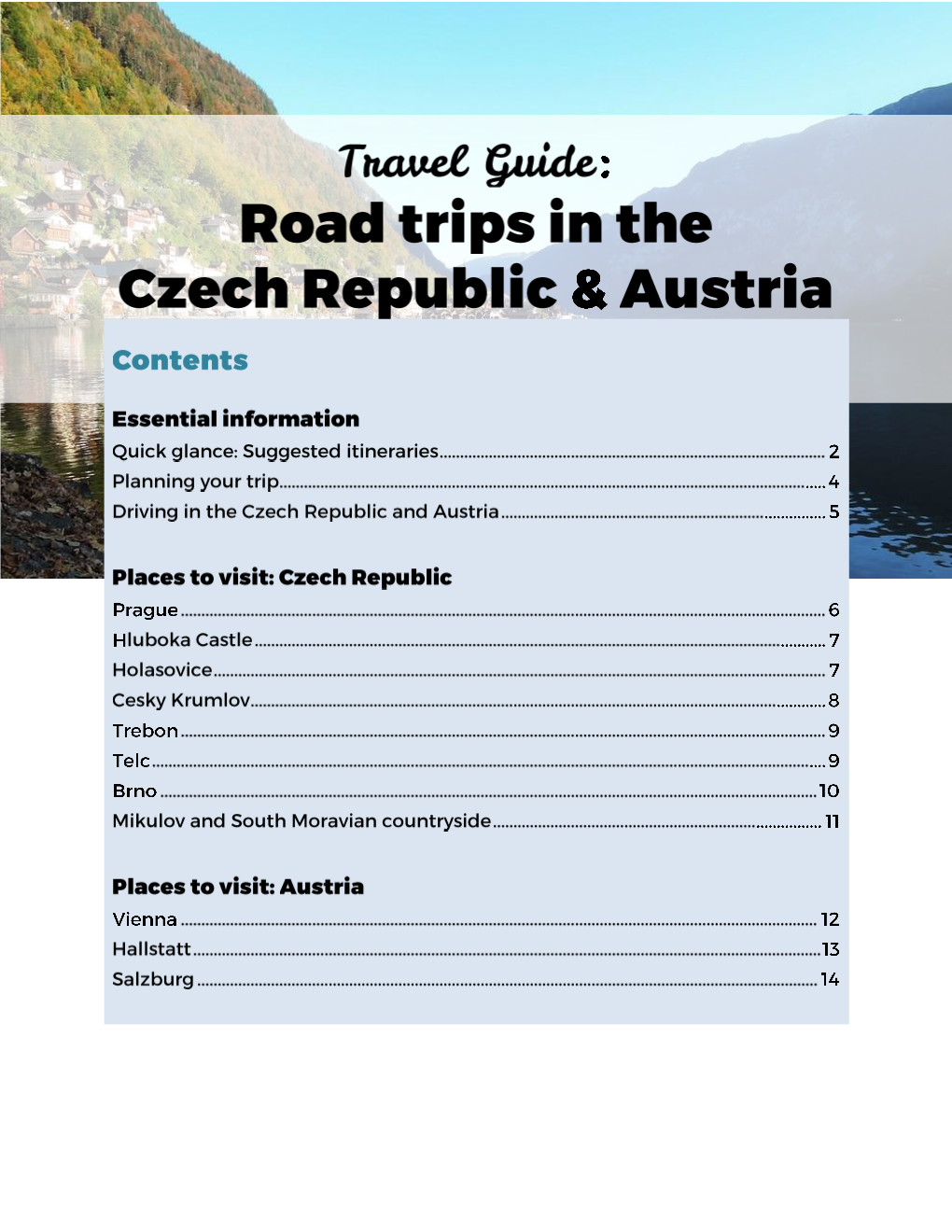 Road Trips in Austria and the Czech Republic