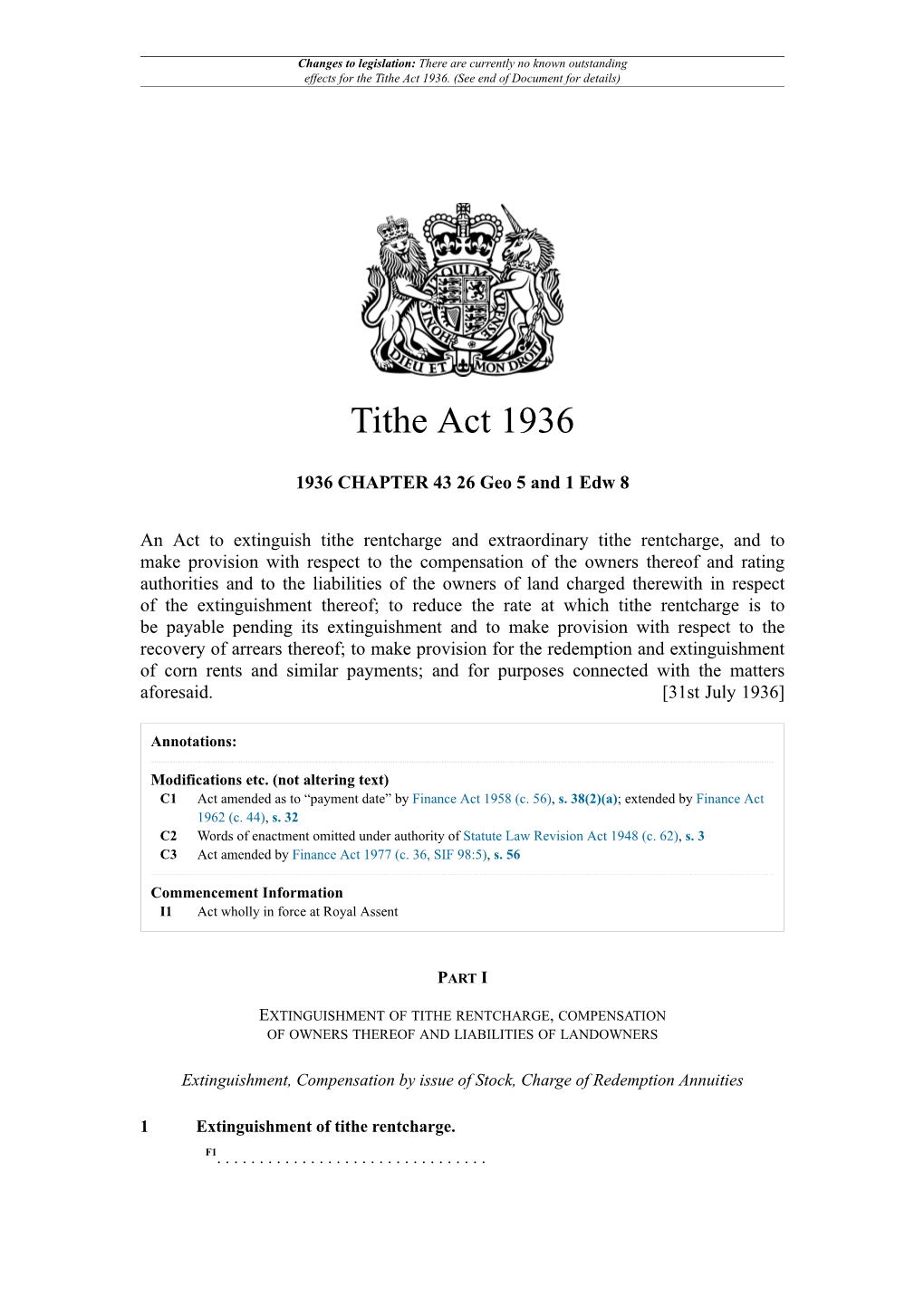 Tithe Act 1936