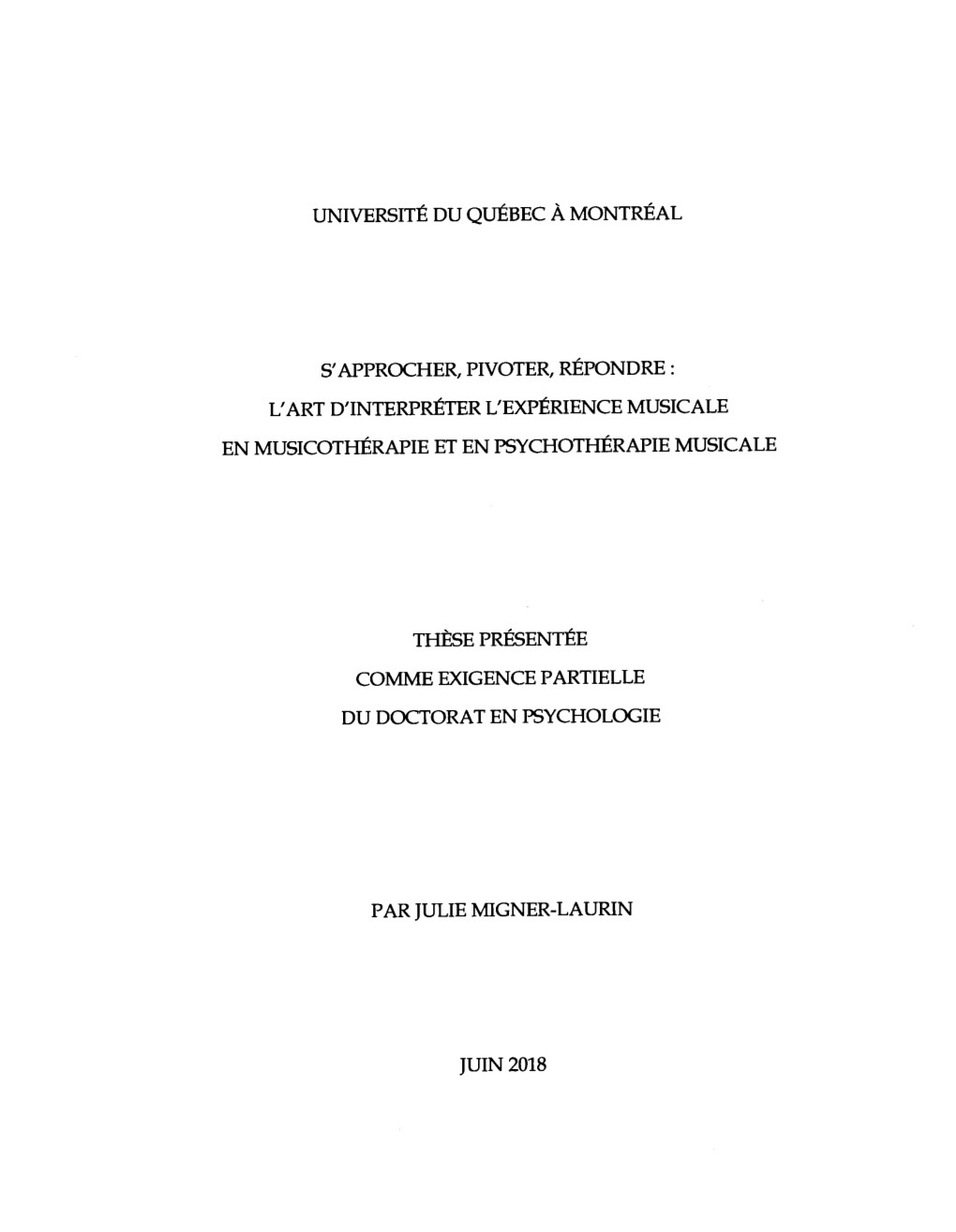 L'art D'interpréter L'expérience Musicale En Musicothérapie Et En Psychoth